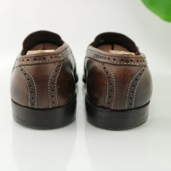 Allen Edmonds Mens Harvard Loafer Size 9.5 B Brown Leather Tassel Slip On Shoe - Picture 5 of 12